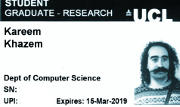 University College London id card 2018